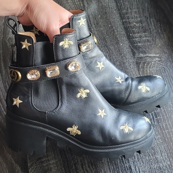 Embroidered Gucci Boots - Picture 1 of 5